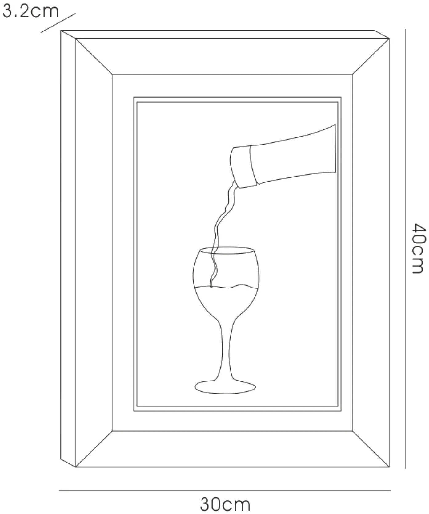 IL70522  Dine Pouring Wine Crystal Art